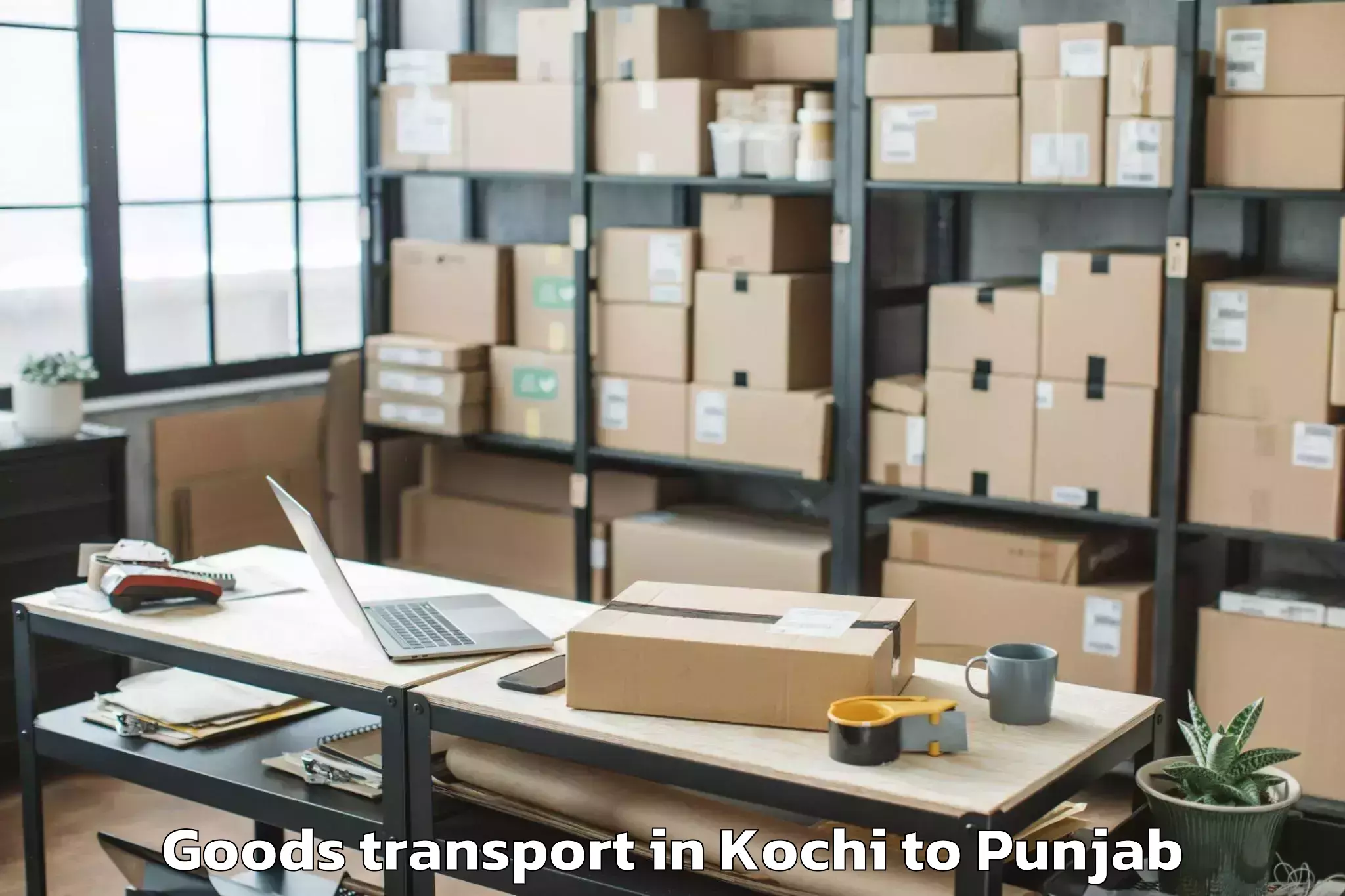 Expert Kochi to Maler Kotla Goods Transport